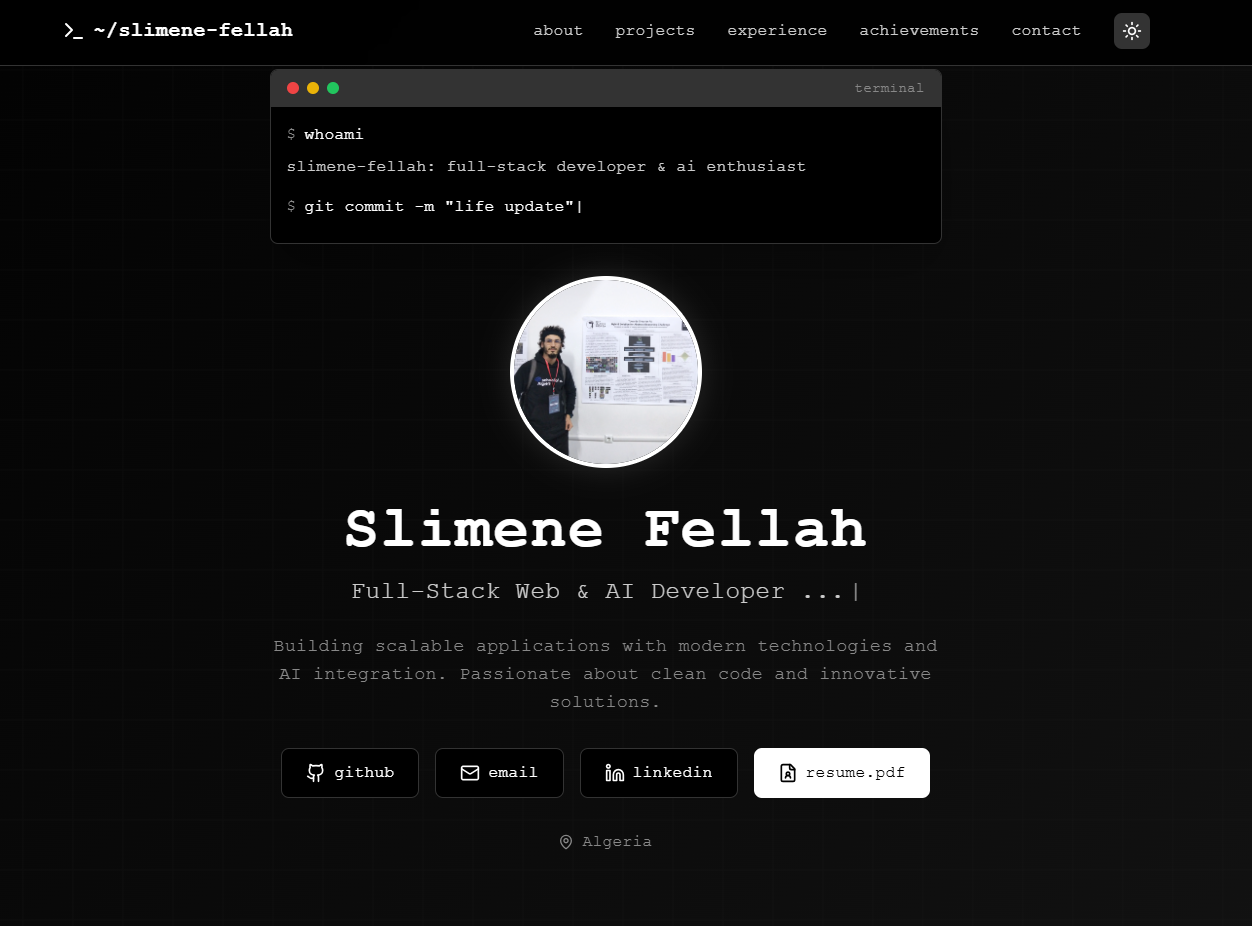 Portfolio Website screenshot 1